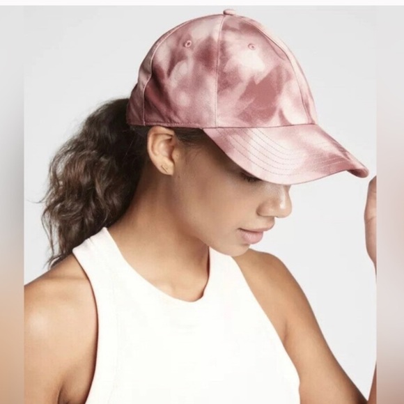 Athleta Accessories - Athleta Kinetic Print Baseball Cap Heather Rose Pink Sport Beach Run One Size